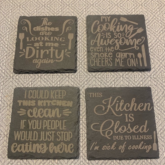 Slate coasters - Picture 3 of 11